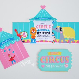 Circus Tent Invitation - Printable Circus Invite, Carnival Invitation ...