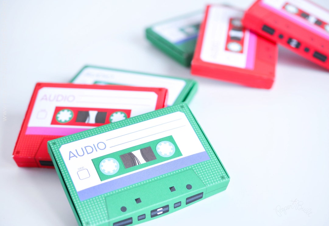 Holiday Cassette Tape Gift Card Holder, 1980s Christmas, 80s Mixed Tape