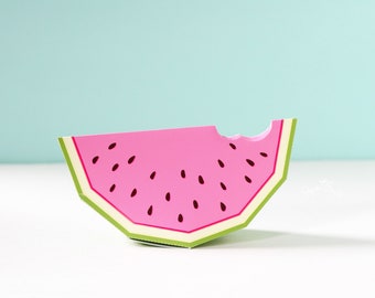 Watermelon Favor Box, Watermelon Party, One in a Melon Party, Pink Watermelon