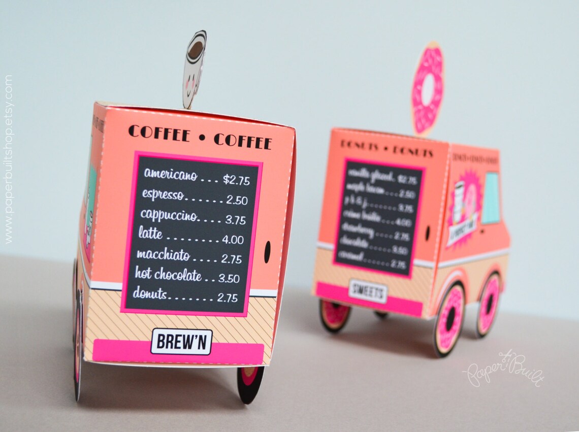 Food Truck Gift Card Holder Gift Card Box Party Favor Box Etsy