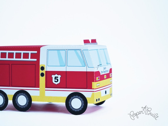 Fire Truck Birthday Party, Fire Truck Favor Box, Sound the Alarm, Firefighter, Firetruck Birthday Party, Firetruck Favor Box, Little Fireman Il_570xn