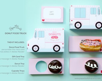 Donut Food Truck, Donut Party Favor, Food Truck, Cupcake Box, Sweet Shoppe  Party, Bakery Box, Dessert Table, Centerpiece, Doughnut Birthday