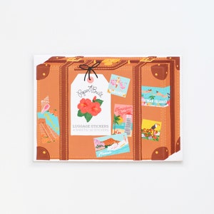 Pegatinas de equipaje vintage, ubicaciones de bodas de destino, para caja de favores de maleta, pegatinas de viaje vintage Hawaii, Costa Rica, bodas en México