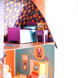 Halloween Papperdockhus-kit, Miniatyr Häxhuspyssel bild 7