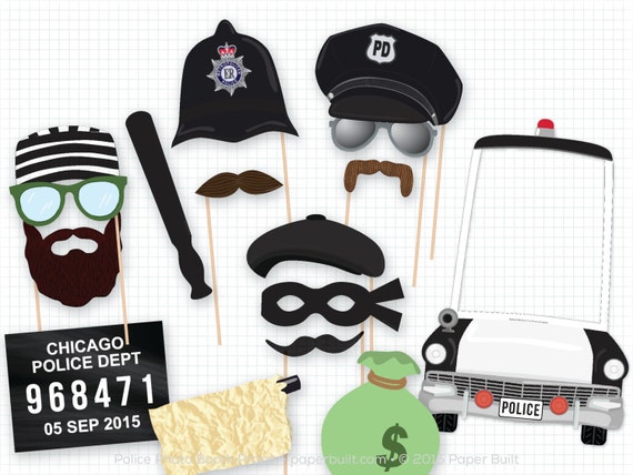 Police Party Prop, Photo Booth Props, Photobooth Props, Wedding Photo Booth, Mugshot Sign, Police Birthday, Cops Robbers, Police Car, Thief Il_570xn