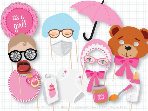 Baby Shower Photo Booth Props, Photobooth Props, Baby Shower, Oh Baby, Its a Girl Baby Shower, New Baby, Pink Baby Props, Pregnancy Props Il_570xn