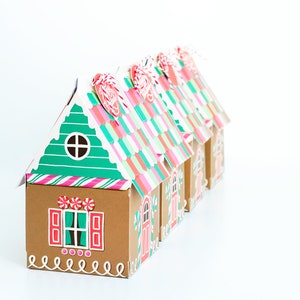 Gingerbread House Gift Box, Holiday Gift Card Holder, Christmas Party Favor Box, Holiday Hostess Gift Box image 5