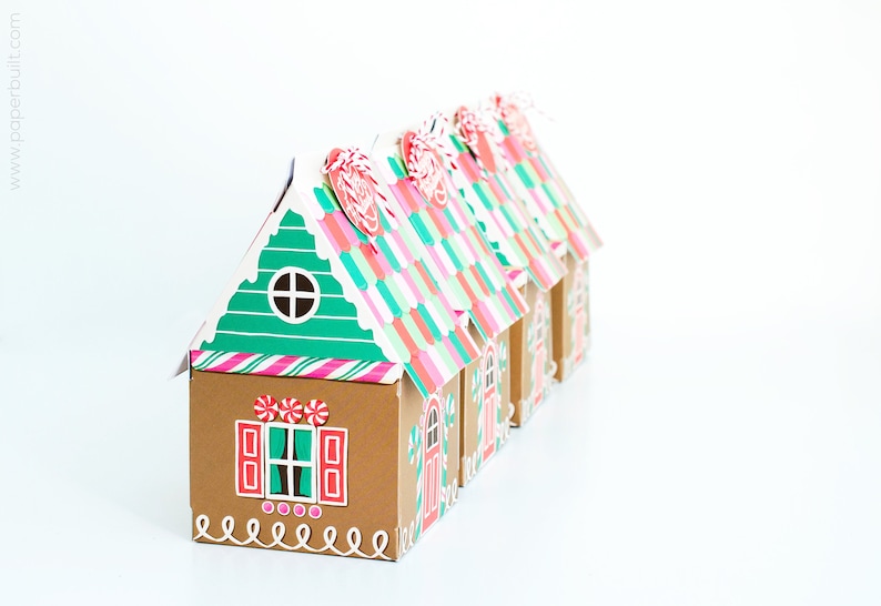 Gingerbread House Gift Box, Holiday Gift Card Holder, Christmas Party Favor Box, Holiday Hostess Gift Box image 5