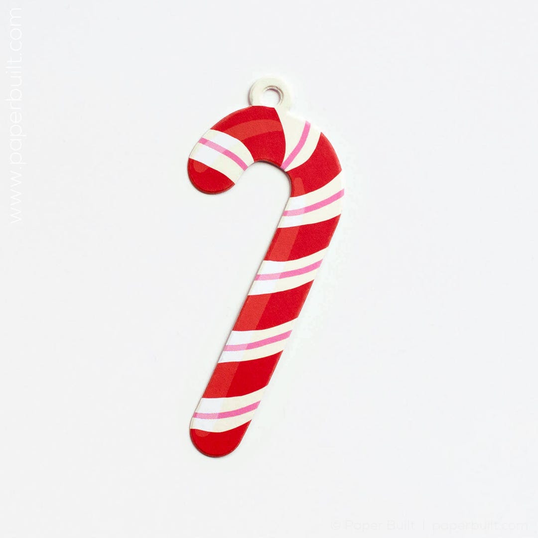 Candy Cane Gift Tag Set, Die-cut Holiday Favor Tags - Etsy