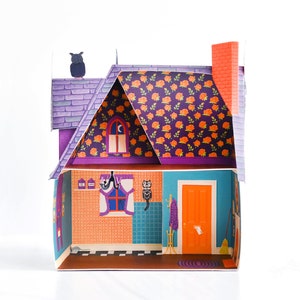 Halloween Papperdockhus-kit, Miniatyr Häxhuspyssel bild 6