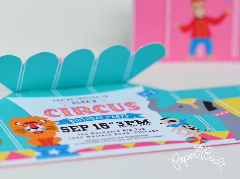 Circus Tent Invitation Printable Circus Invite Carnival - Etsy