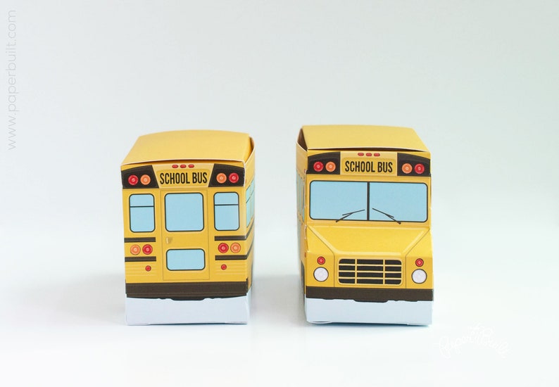 School Bus Gift Card Holder, Back to School Occasion Bin, Teacher Appreciation Gift Box, School Party Supply, Make Your Own School Bus Favor image 2