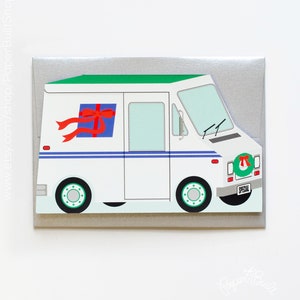 Spezielle Lieferung Geschenkkartenhalter, Paket-LKW, Postwagen, Geschenkkartenbehälter, Weihnachtsverpackung, Weihnachtsgeschenkidee, Einzigartige Geschenkidee