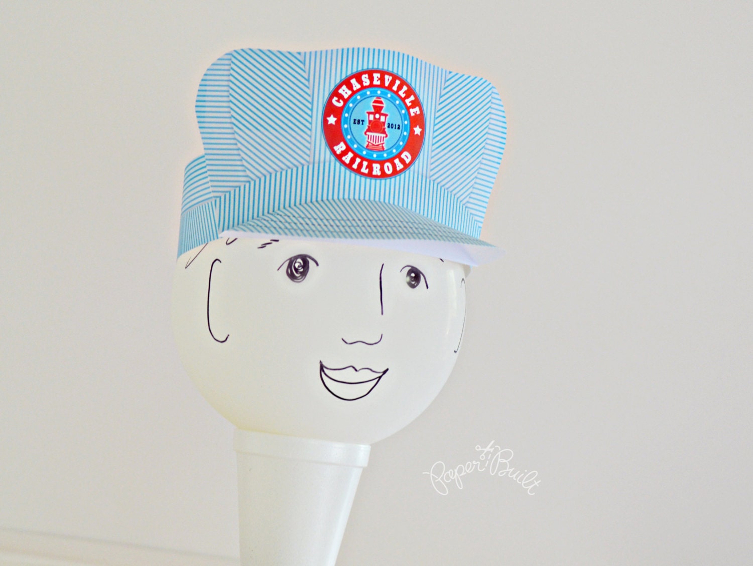 Printable Train Birthday Party Conductor Hat Customized From Etsy Printable train birthday party conductor hat customized from etsy