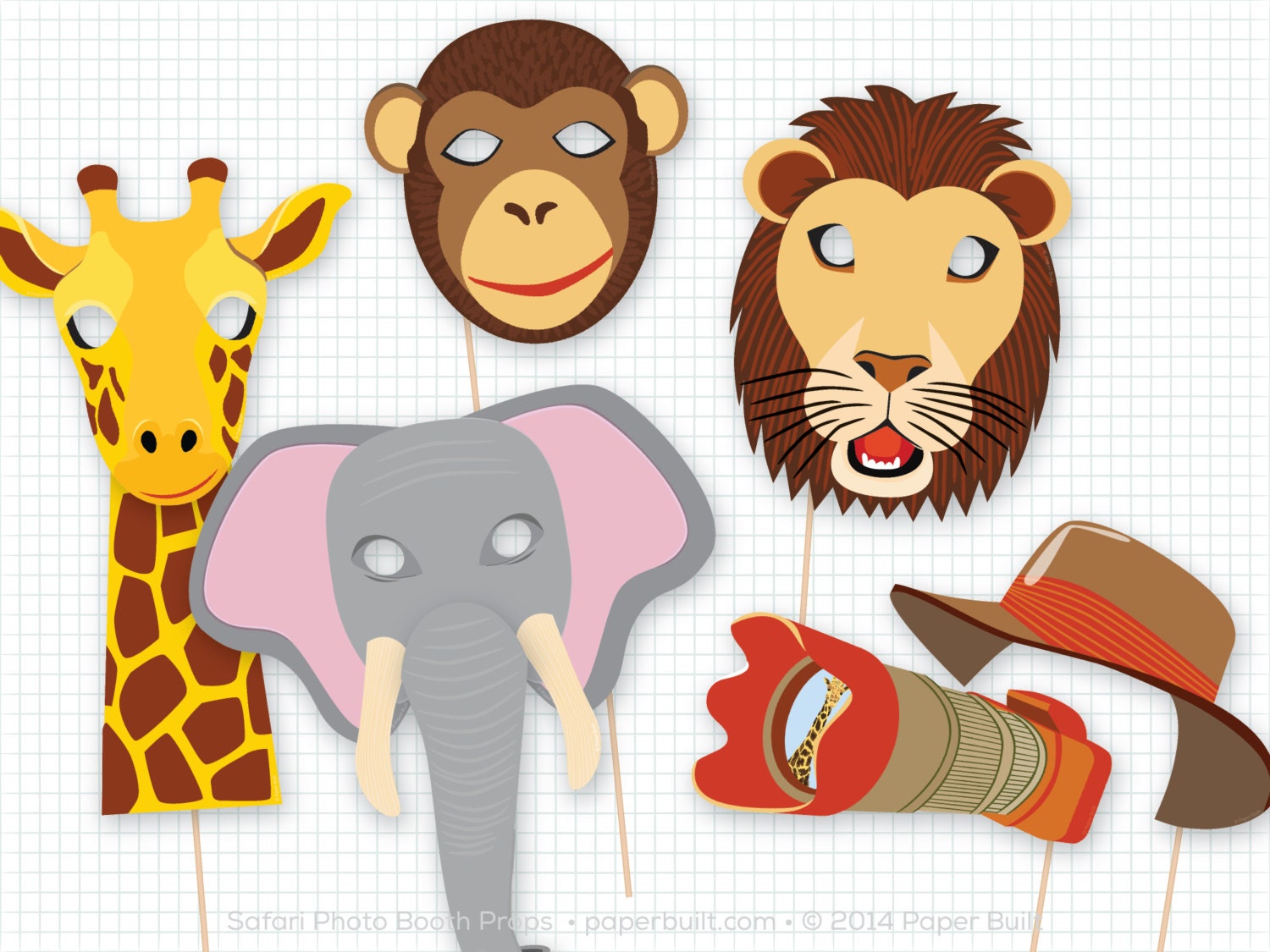 Safari Party, Photo Booth Props, Safari Birthday, Foto Booth