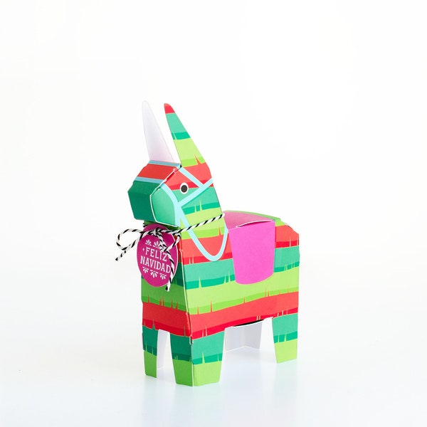 Festive Piñata Gift Box, Holiday Piñata Gift Card Holder, Christmas Party Favor Box, Holiday Hostess Gift Box