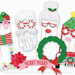 Christmas Photo Booth Props, Holiday Photobooth Props, Cute Christmas Car, Christmas Tree Prop, Hipster Santa, On Point, Christmas Lights