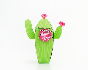 Cactus Gift Box, Gift Card Holder, Fiesta Party Supply, Cinco de Mayo Party, South Western Cactus Favor Box, Boho Jungle Party Decorations