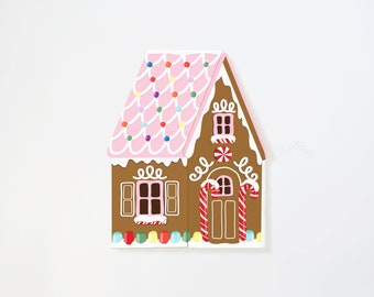 Gingerbread Party Invitation, Holiday Party Invite, Gingerbread Decorating Party, Xmas Party Holiday Open House Hostess, Candy House, Sweets