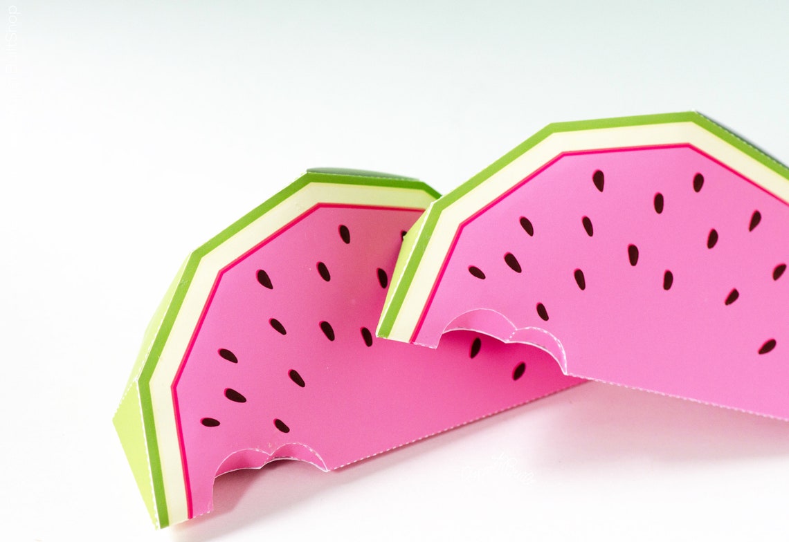Watermelon Favor Box Watermelon Party One in a Melon Party Etsy