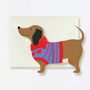 Ampliando Dachshund Valentine Card, Usted es tan Dachshing, Punny Valentine, tarjeta única de San Valentín, perro salchicha, tarjeta de amante del perro, tarjeta de corte de muerte