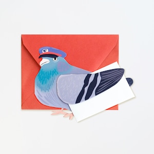 Special Delivery Pigeon Card, Send a Unique Note, Die-cut Carrier Pigeon, Just Because Card