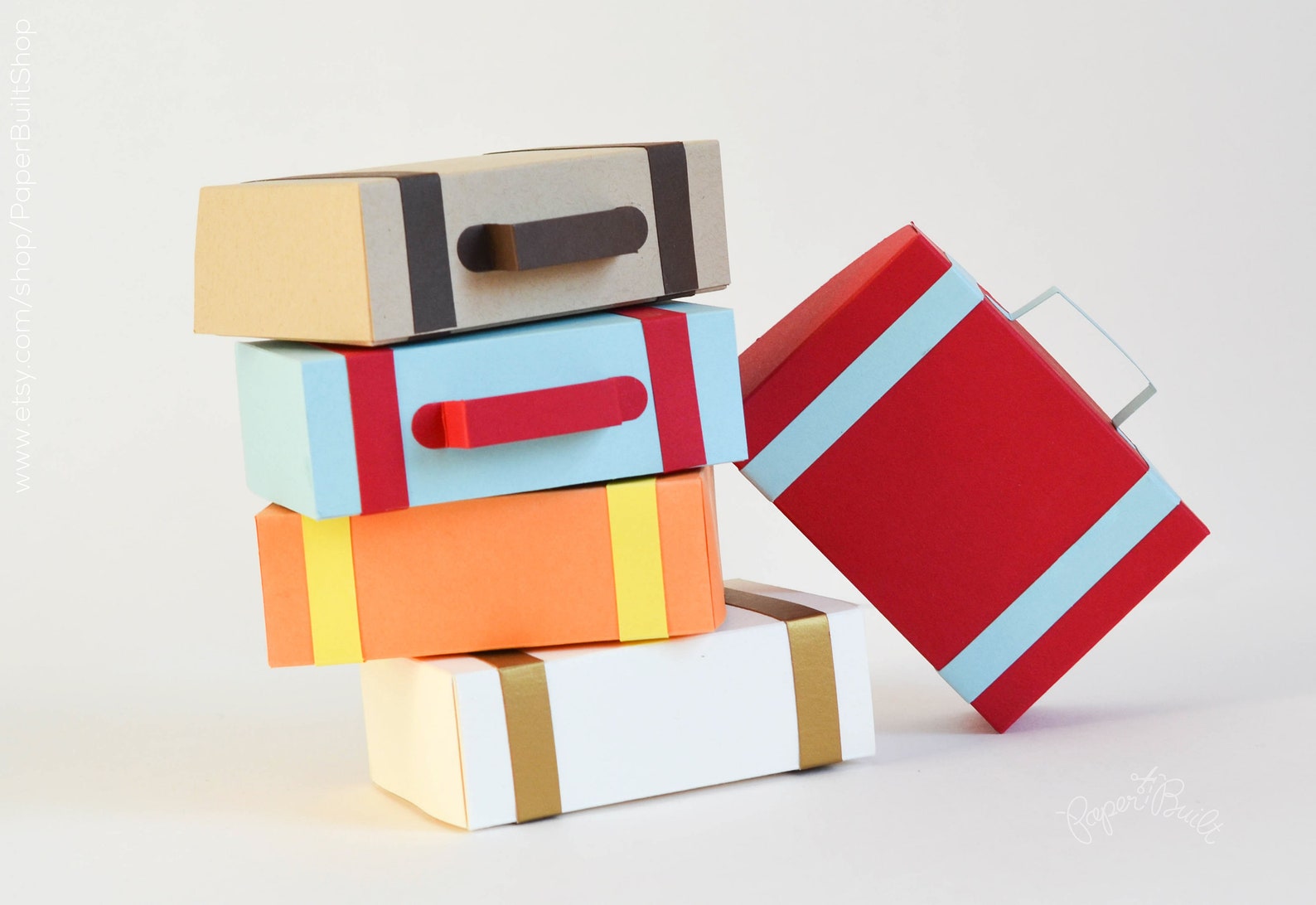 Small Suitcase Favor Box Kit Set of 4 Favor Box Airplane Etsy