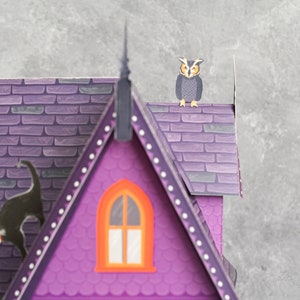 Halloween Papperdockhus-kit, Miniatyr Häxhuspyssel bild 5