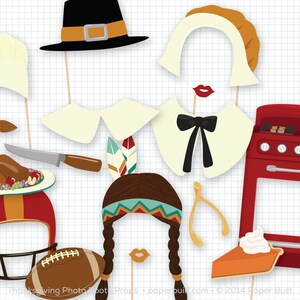 Thanksgiving Photo Booth Props, Thanksgiving Decor, Thanksgiving Photobooth Props, Centerpiece Idea Give Thanks, Pilgrim, Indian, Retro Oven