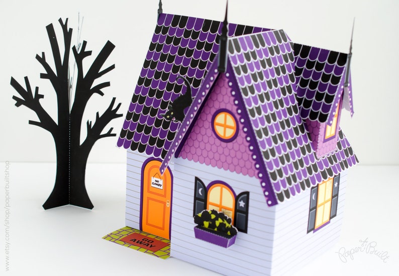Witch Paper Doll Black Cat Printable Halloween Decor Miniature Crazy Cat Lady Halloween Haunted House Kit Paper Dollhouse