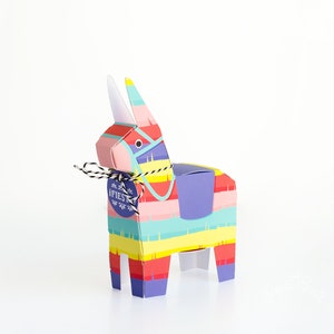 Piñata Favor Box, Fiesta Party Supplies, Cinco de Mayo Party, Piñata Gift Box, Gift Card Holder, Mexican Party Decorations, Place Card