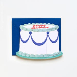 Die-Cut Birthday Cake Card – Slice-Shaped Greeting for Sweet Celebrations