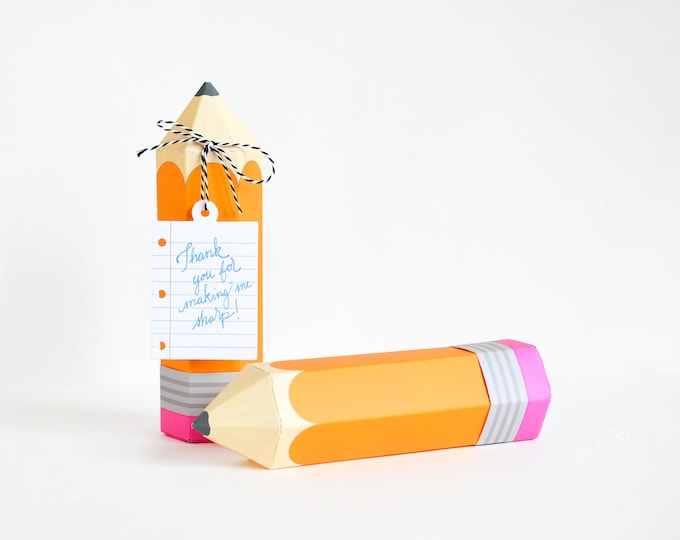 Pencil Gift Card Holder, Teacher Appreciation Gift Box