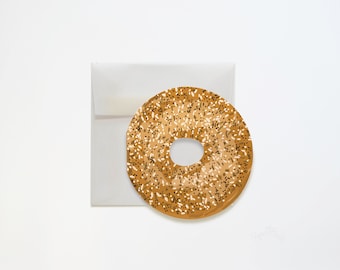 You're My Everything Bagel Card, Die Cut Bagel, Die Cut Greeting Card