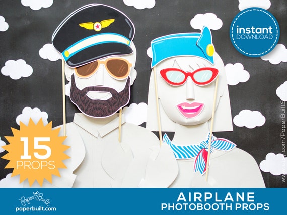 Buy Airplane Party Photo Booth Props Birthday Party Photobooth