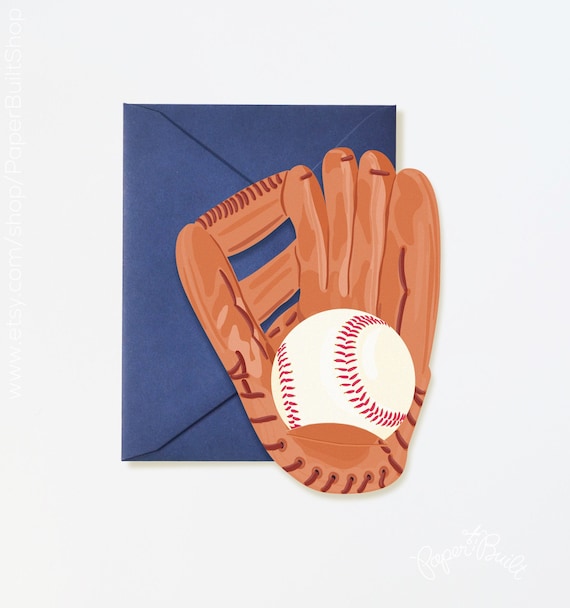 You're a Great Catch, Baseball Card, Baseball Lover Valentine Card, Die Cut Baseball Card Il_570xn