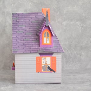 Halloween Papperdockhus-kit, Miniatyr Häxhuspyssel bild 2