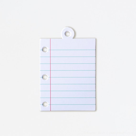 Notebook Favor Tag, Set of 8, 3-Ring Binder Die-Cut Tag, Teacher Gift Tag, Teacher Appreciation Il_570xn