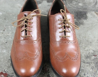 Scarpe Oxford da uomo Cole Haan Skylar Wingtip II in pelle marrone, taglia 10