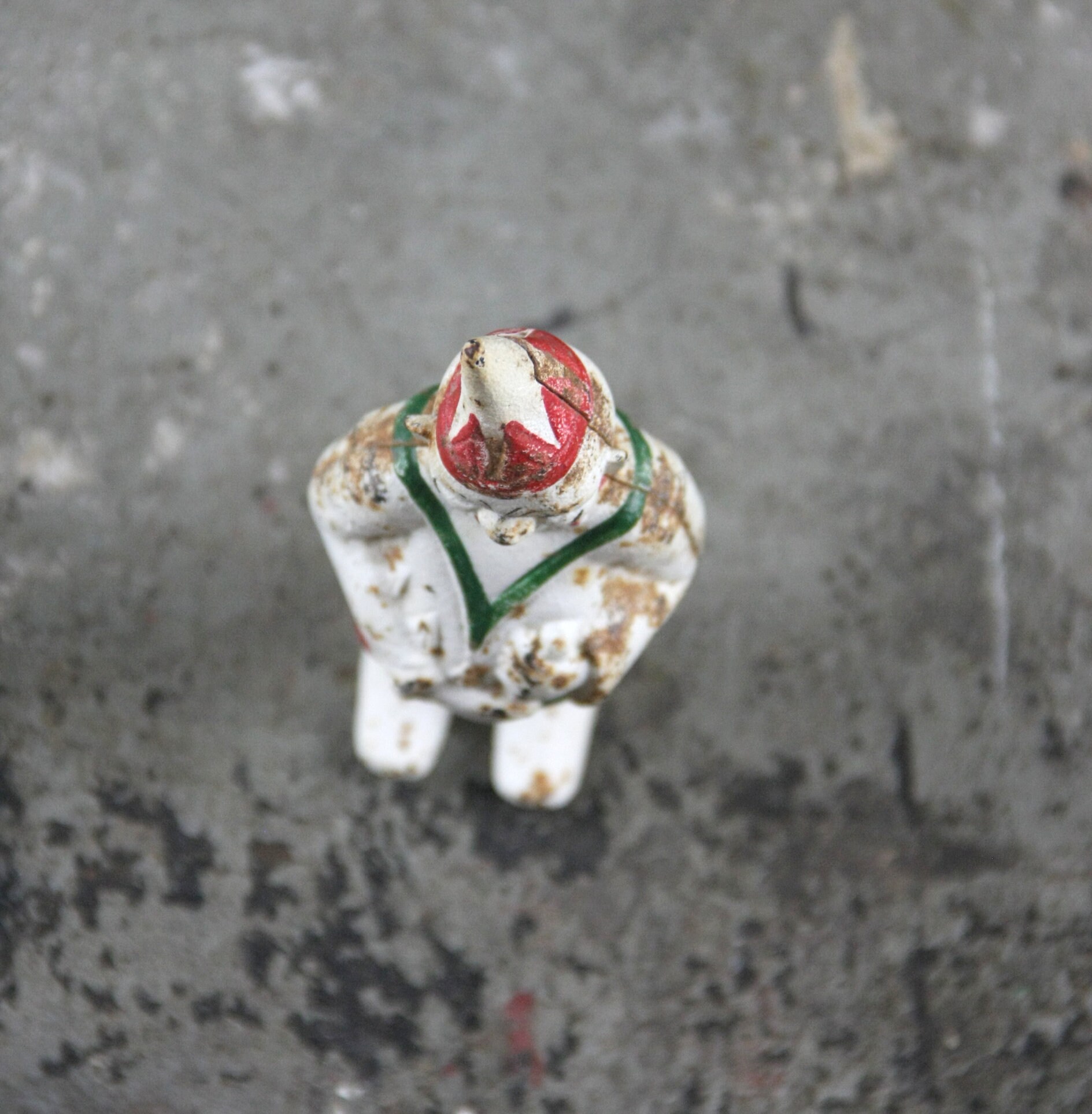 Antique Cast Iron Clown Coin Bank, Original Paint, Colors of