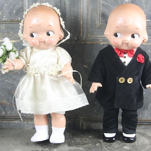 2001 Campbell's Kids Special Edition Millennium Issue Bride & Groom 12" Doll Set