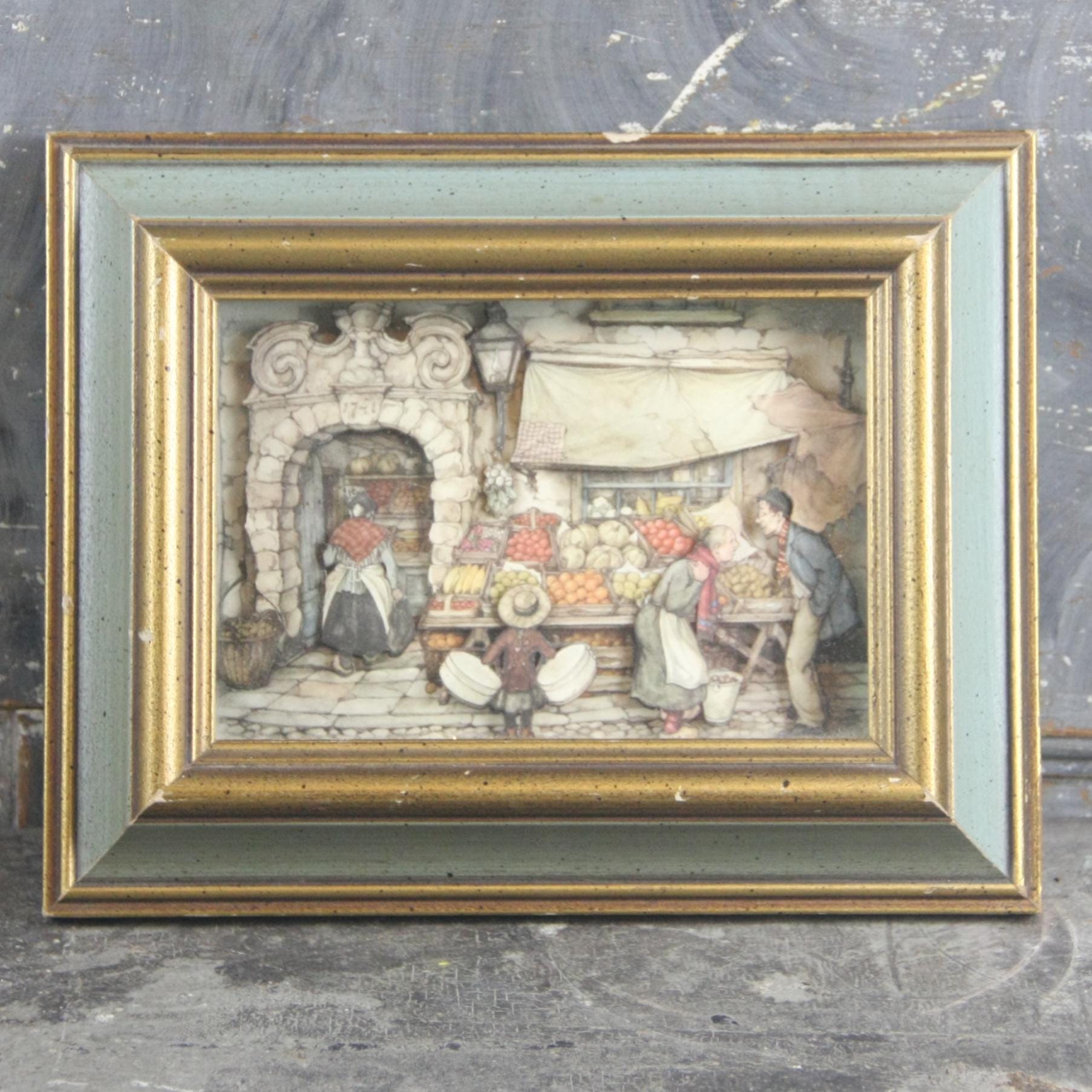 立体絵画　ANTON PIECK Anton Pieck Framed Paper Sculpture E Kay Martin Framed Art