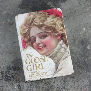 1909 Goose Girl by Harold MacGrath Novel, illustrations by Andre Castaigne, hardcover with dust jacket