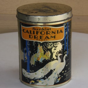 Sunkist California Dream Brand tin, excellent condition, vintage