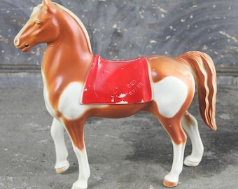 Red Ryder Wells Lamont Hard Plastic Toy Horse Pony with saddle blanket, circa 1950s