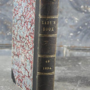 Spectacular Antique Godey&#39;s Lady&#39;s Book, dated 1854