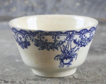 Absolutely Gorgeous Cafe Au Lait Bowl Flow Blue Ironstone