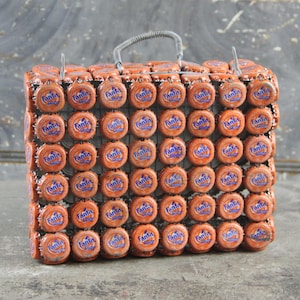 Fanta Orange Soda Bottle Cap Purse Box with Handle, vintage