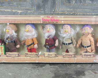 Set of Seven Disney Snow White Dwarfs in Original Box