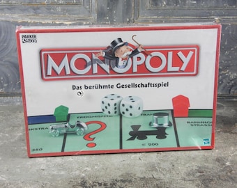 2001 German Monopoly Game, Hasbro Parker Brothers, shrink-wrapped, never opened, vintage